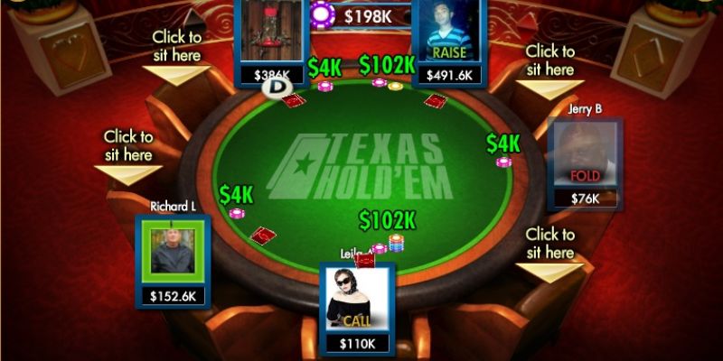 Texas Holdem Poker đầy đủ vị trí và vòng flop đang mở